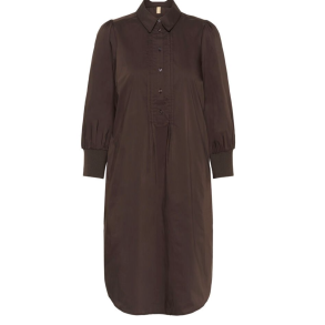 Culture 50112256 CUtoyam Antoinett Rib Dress - Chocolate