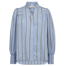 Co'couture - Amora Stripe v-shirt - Pale Blue 