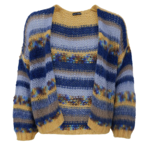 BC 1221 Fontana multi striped cardigan - Blue 