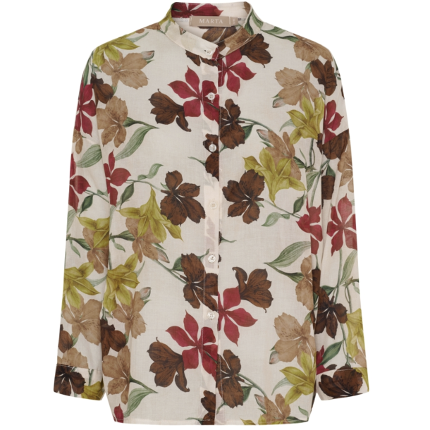 Marta 258920 Lotus Shirt - Blue Beige Flower