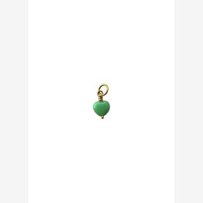 French Mini Heart Pendant - Seafoam - FG 