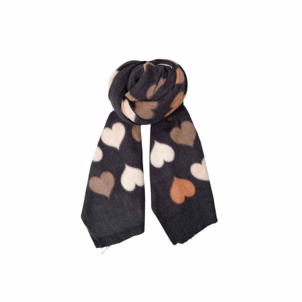 BC 208418 Rumi Heart Winter Scarf - Black