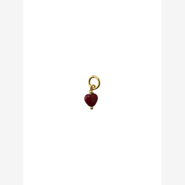 Pico French Mini Heart Pendant - Wine - FG 