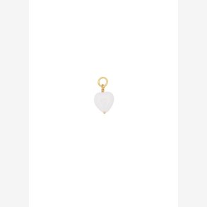Pico French Heart Pendant - White - FG 