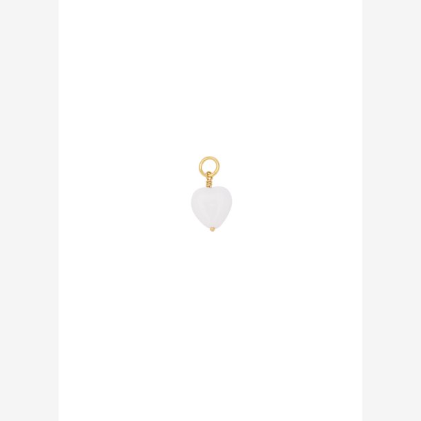 Pico French Heart Pendant - White - FG 